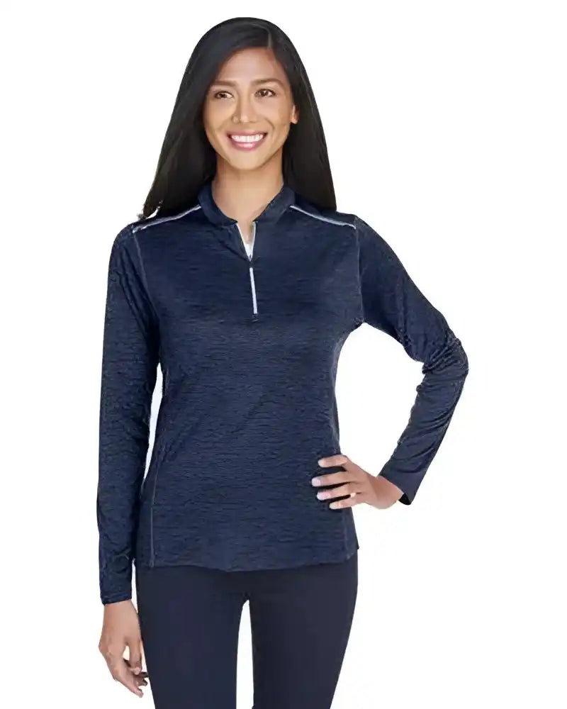 Core365 Ce401w Ladies’ Kinetic Performance Quarter-zip - Navy Carbon