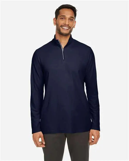 Core365 Ce405 Men’s Fusion Chromasoft™ Pique Quarter-zip Pullover - Classic Navy