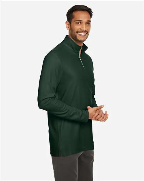 Core365 Ce405 Men’s Fusion Chromasoft™ Pique Quarter-zip Pullover - Forest