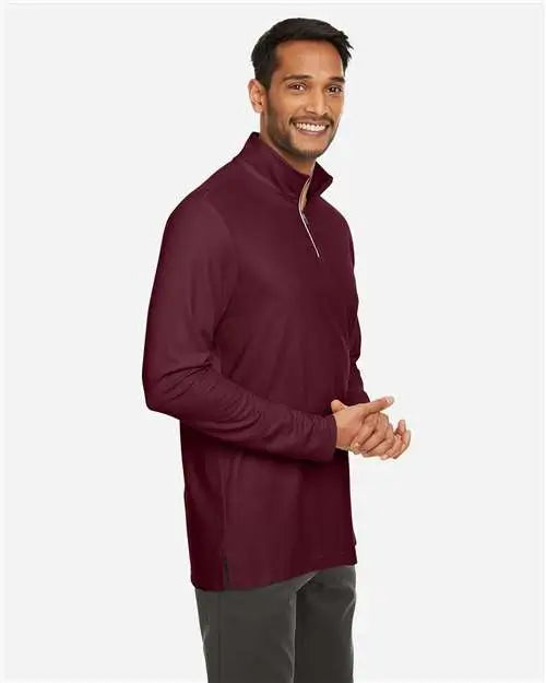 Core365 Ce405 Men’s Fusion Chromasoft™ Pique Quarter-zip Pullover - Burgundy