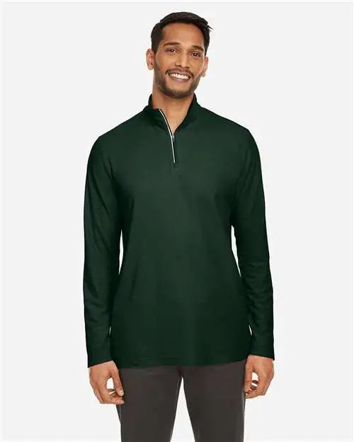 Core365 Ce405 Men’s Fusion Chromasoft™ Pique Quarter-zip Pullover - Forest