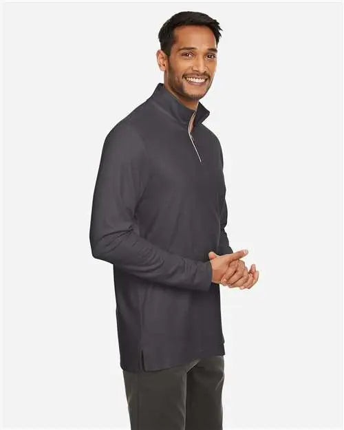 Core365 Ce405 Men’s Fusion Chromasoftâ„¢ Pique Quarter-zip Pullover - Carbon