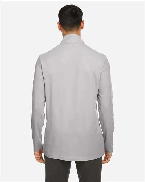 Core365 Ce405 Men’s Fusion Chromasoftâ„¢ Pique Quarter-zip Pullover - Platinum