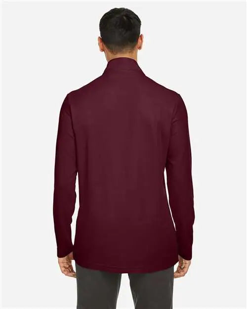 Core365 Ce405 Men’s Fusion Chromasoftâ„¢ Pique Quarter-zip Pullover - Burgundy