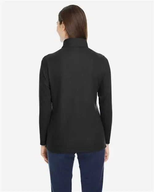 Core365 Ce405w Women’s Fusion Chromasoft™ Pique Quarter-zip Pullover - Black