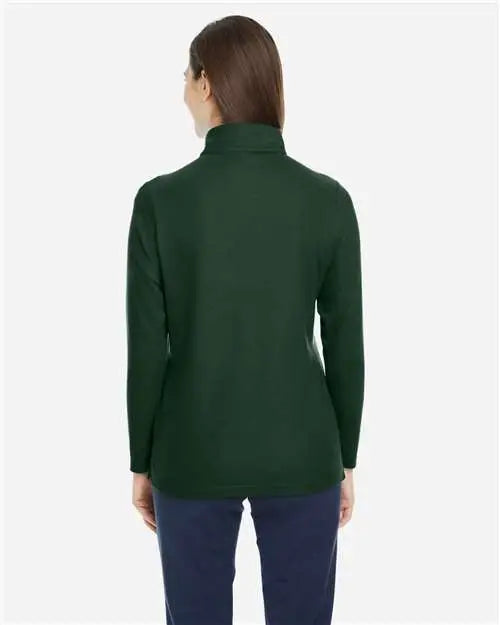 Core365 Ce405w Women’s Fusion Chromasoft™ Pique Quarter-zip Pullover - Forest