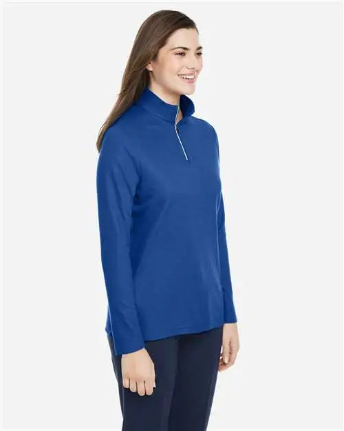 Core365 Ce405w Women’s Fusion Chromasoft™ Pique Quarter-zip Pullover - True Royal