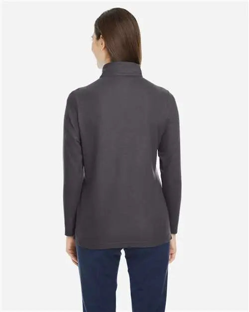 Core365 Ce405w Women’s Fusion Chromasoft™ Pique Quarter-zip Pullover - Carbon
