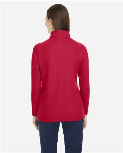 Core365 Ce405w Women’s Fusion Chromasoft™ Pique Quarter-zip Pullover - Classic Red