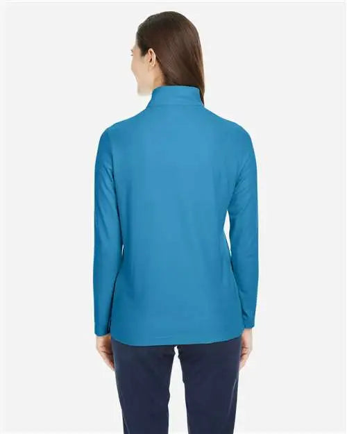 Core365 Ce405w Women’s Fusion Chromasoftâ„¢ Pique Quarter-zip Pullover - Electric Blue