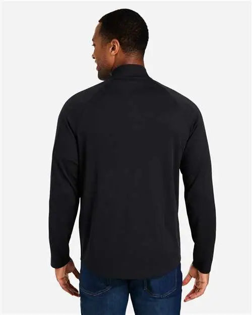Core365 Ce418 Men’s Origin Performance Pique Quarter-zip Pullover - Black Carbon