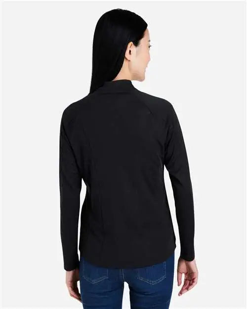 Core365 Ce418w Women’s Origin Performance Pique Quarter-zip Pullover - Black Carbon