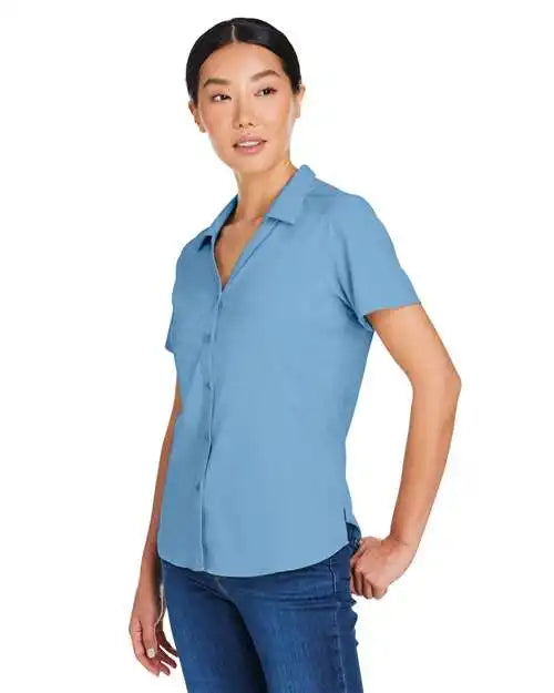 Core365 Ce510w Women’s Ultra Uvp® Marina Shirt - Columbia Blue