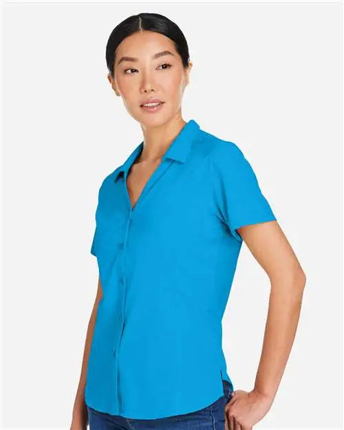 Core365 Ce510w Women’s Ultra Uvp® Marina Shirt - Electric Blue