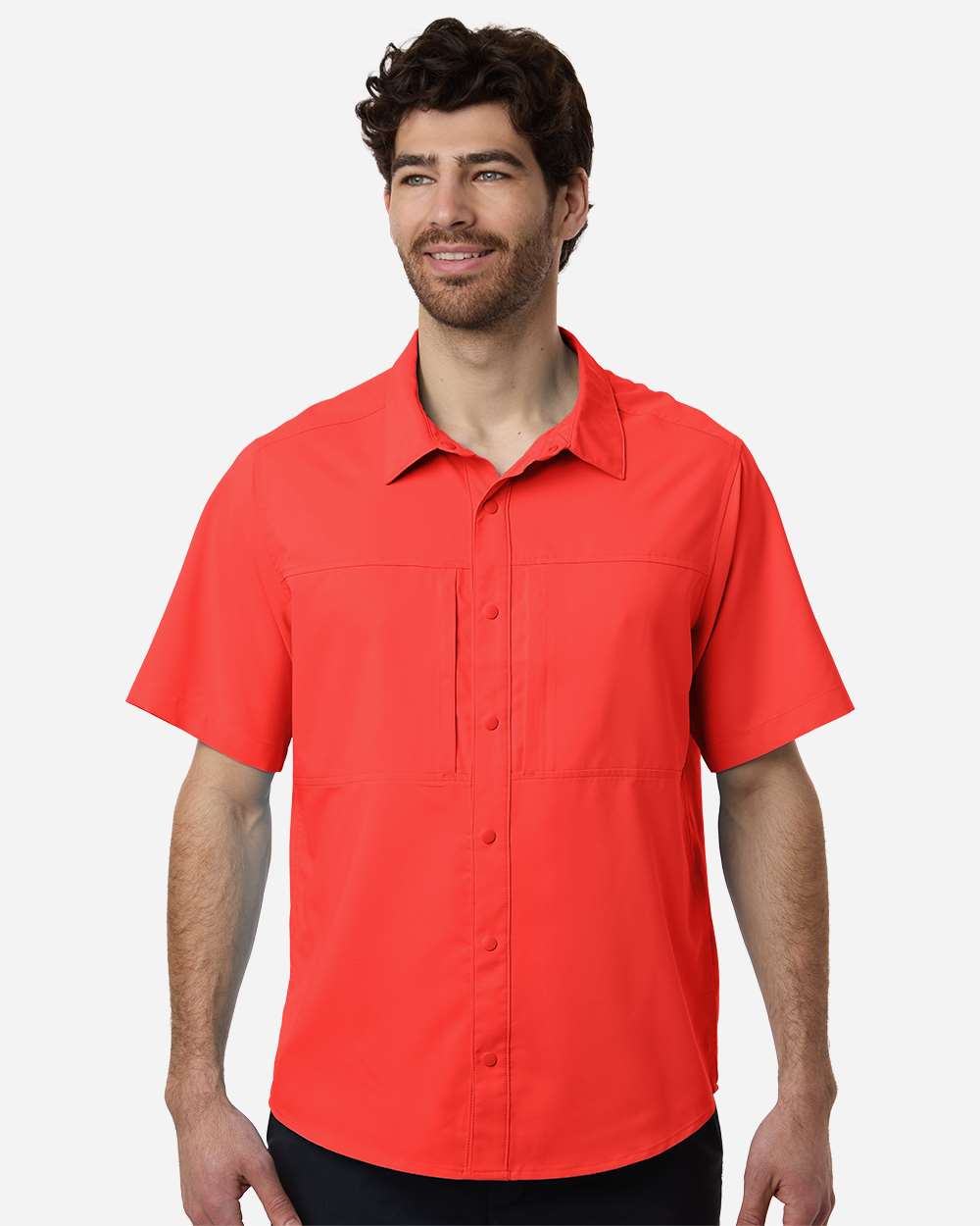 Core365 Ce520 Men’s Ultrauvp Shoreline Short Sleeve Staff Shirt - Marina Red