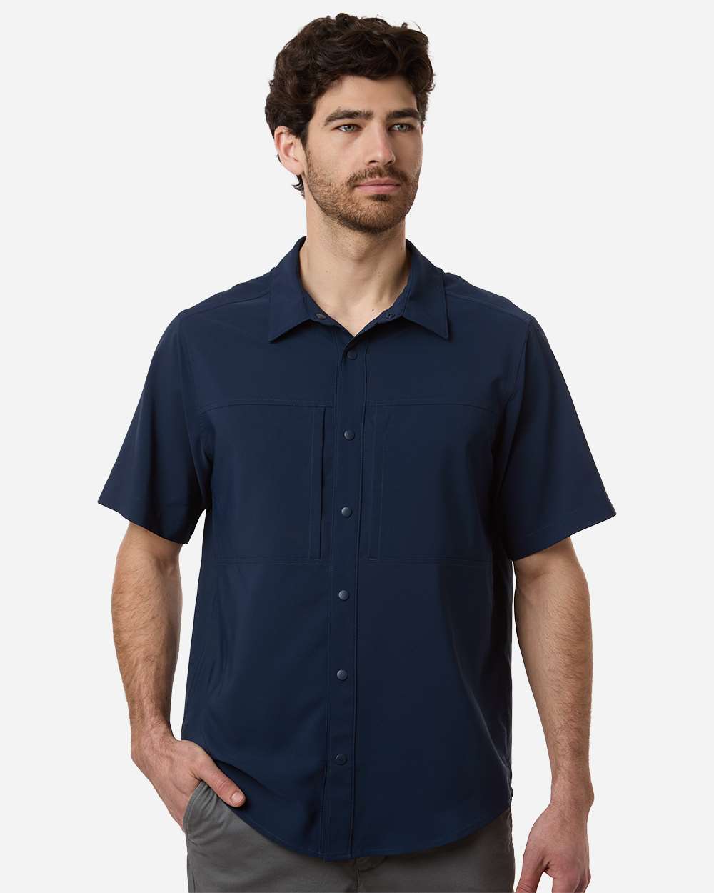 Core365 Ce520 Men’s Ultrauvp Shoreline Short Sleeve Staff Shirt - Classic Navy