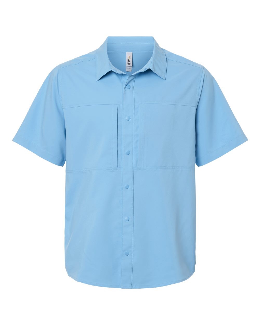 Core365 Ce520 Men’s Ultrauvp Shoreline Short Sleeve Staff Shirt - Columbia Blue