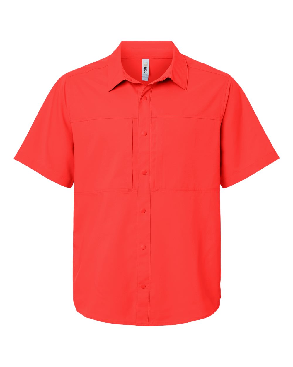 Core365 Ce520 Men’s Ultrauvp Shoreline Short Sleeve Staff Shirt - Marina Red