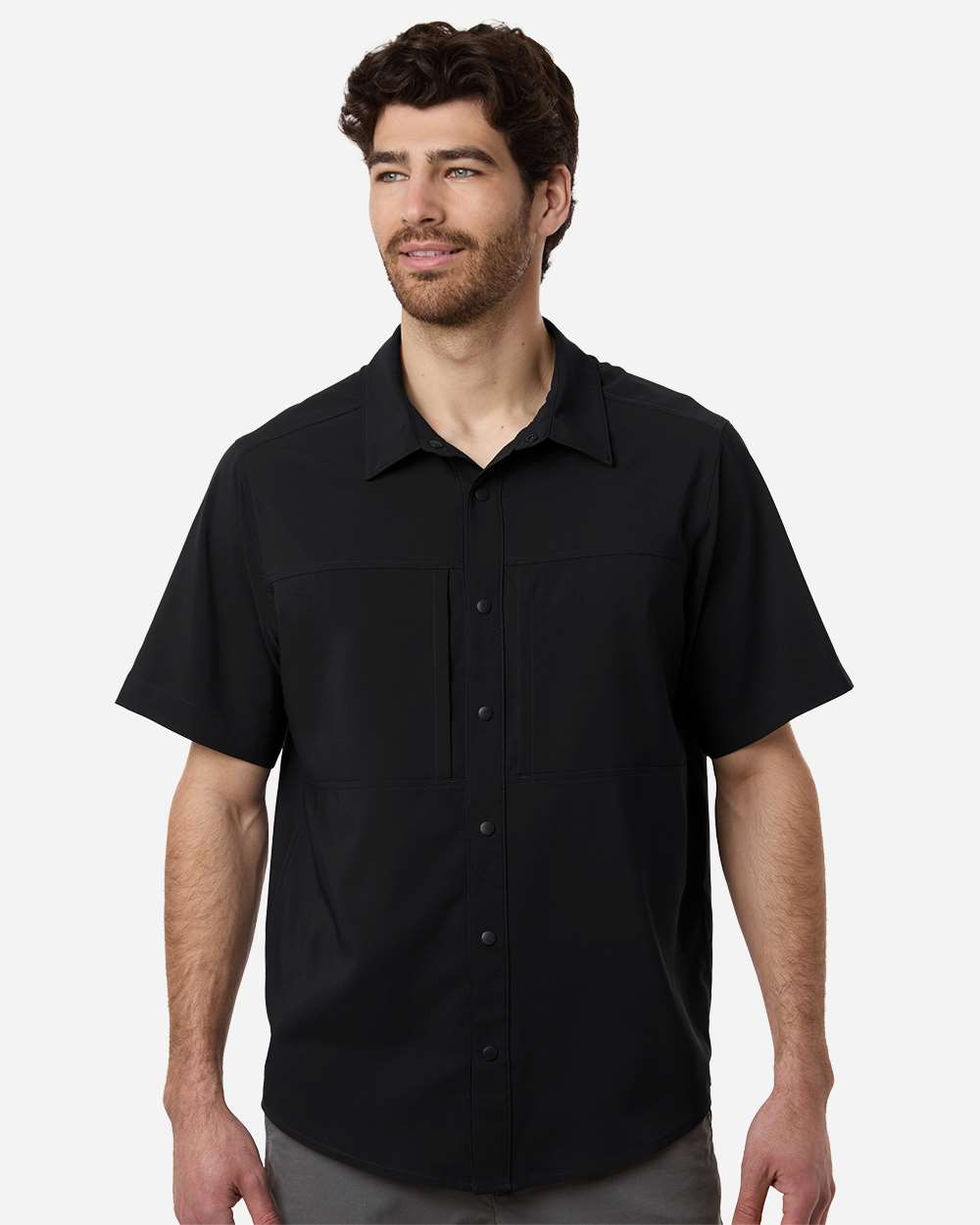 Core365 Ce520 Men’s Ultrauvp Shoreline Short Sleeve Staff Shirt - Black