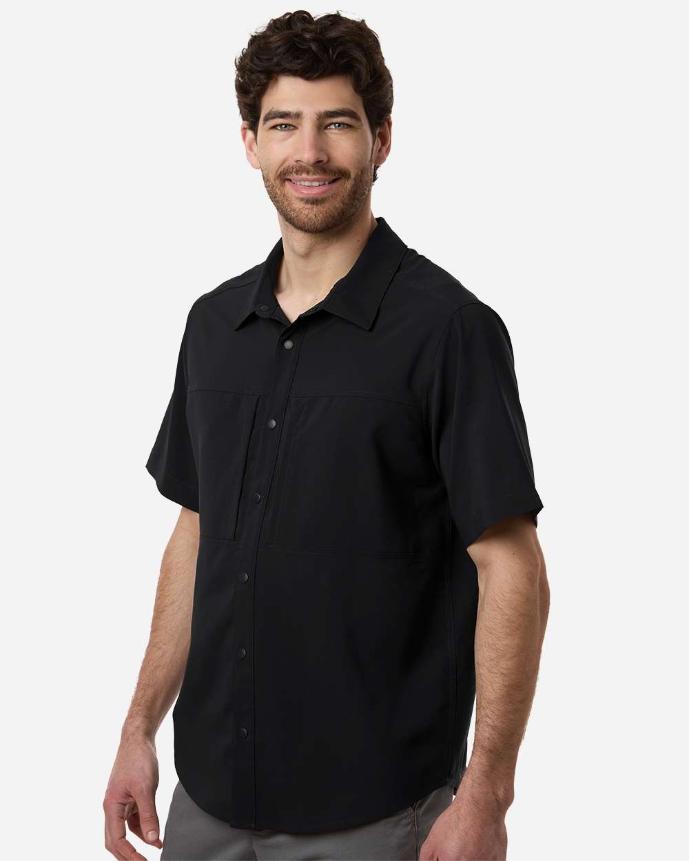 Core365 Ce520 Men’s Ultrauvp Shoreline Short Sleeve Staff Shirt - Black