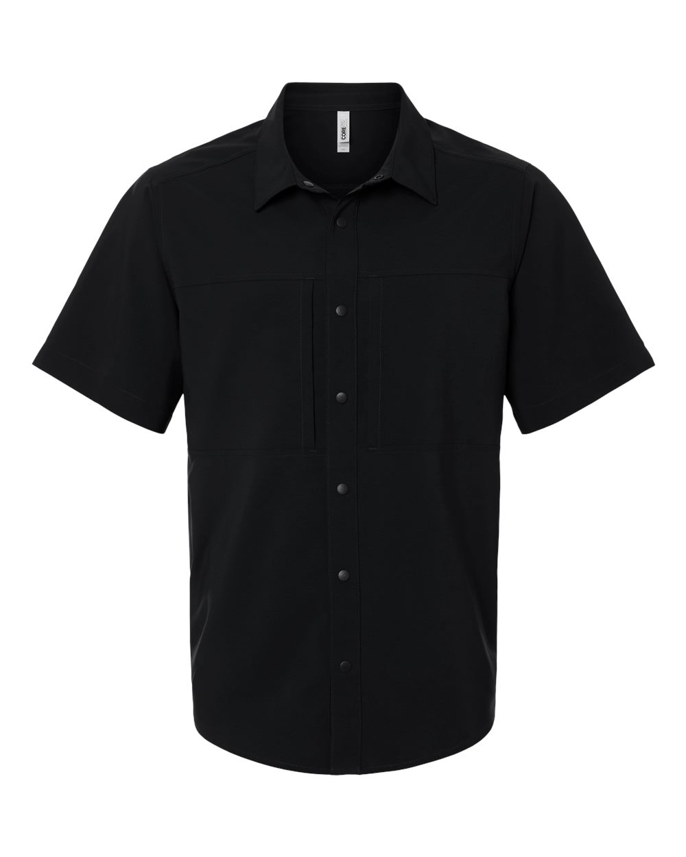 Core365 Ce520 Men’s Ultrauvp Shoreline Short Sleeve Staff Shirt - Black