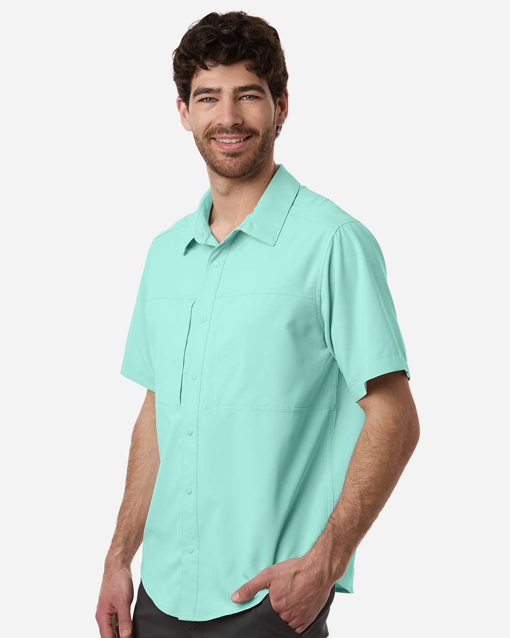 Core365 Ce520 Men’s Ultrauvp Shoreline Short Sleeve Staff Shirt - Sea Glass