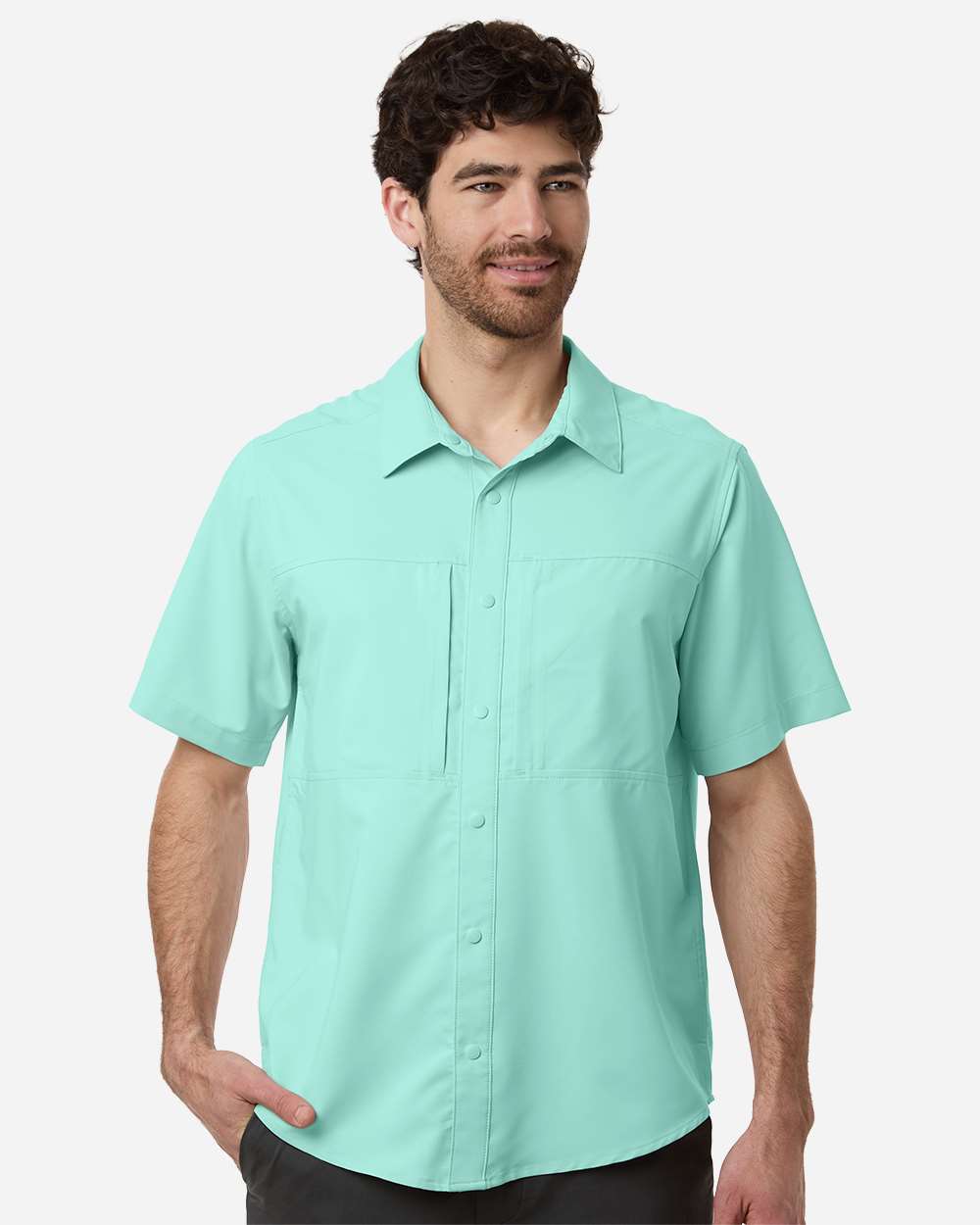 Core365 Ce520 Men’s Ultrauvp Shoreline Short Sleeve Staff Shirt - Sea Glass