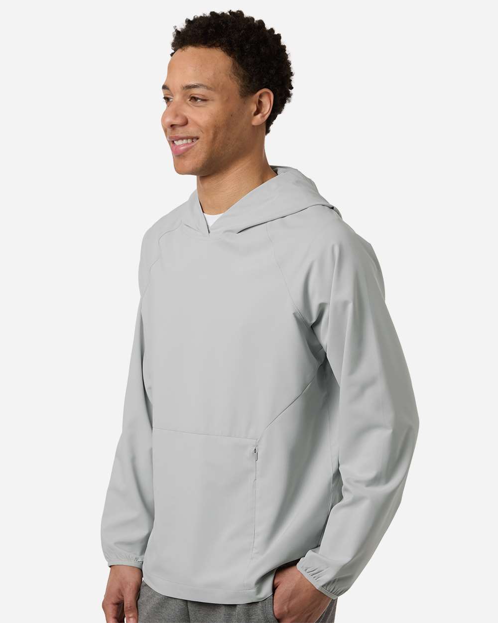 Core365 Ce520l Men’s Ultrauvp Shoreline Long Sleeve Hooded Pullover - Platinum