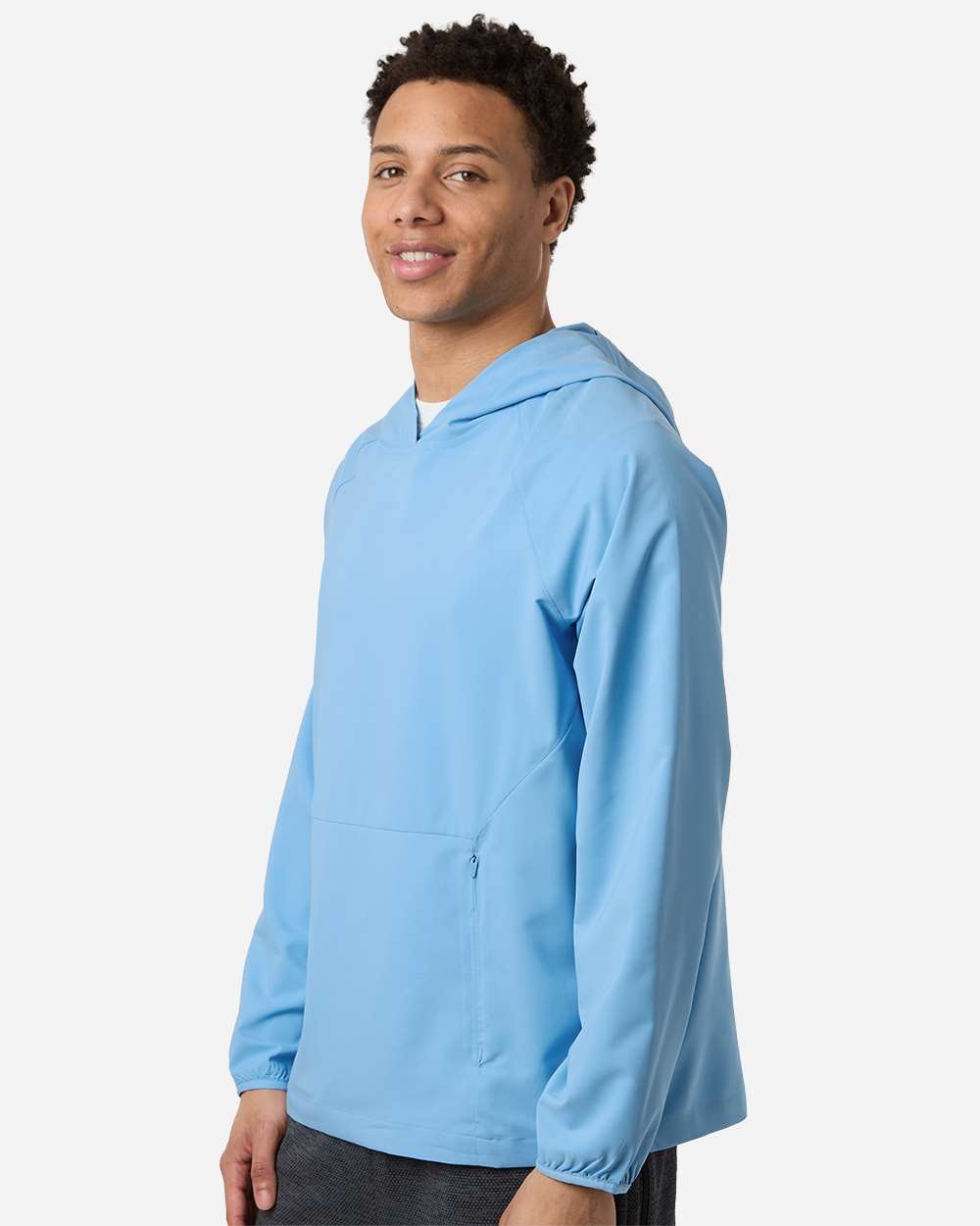 Core365 Ce520l Men’s Ultrauvp Shoreline Long Sleeve Hooded Pullover - Columbia Blue