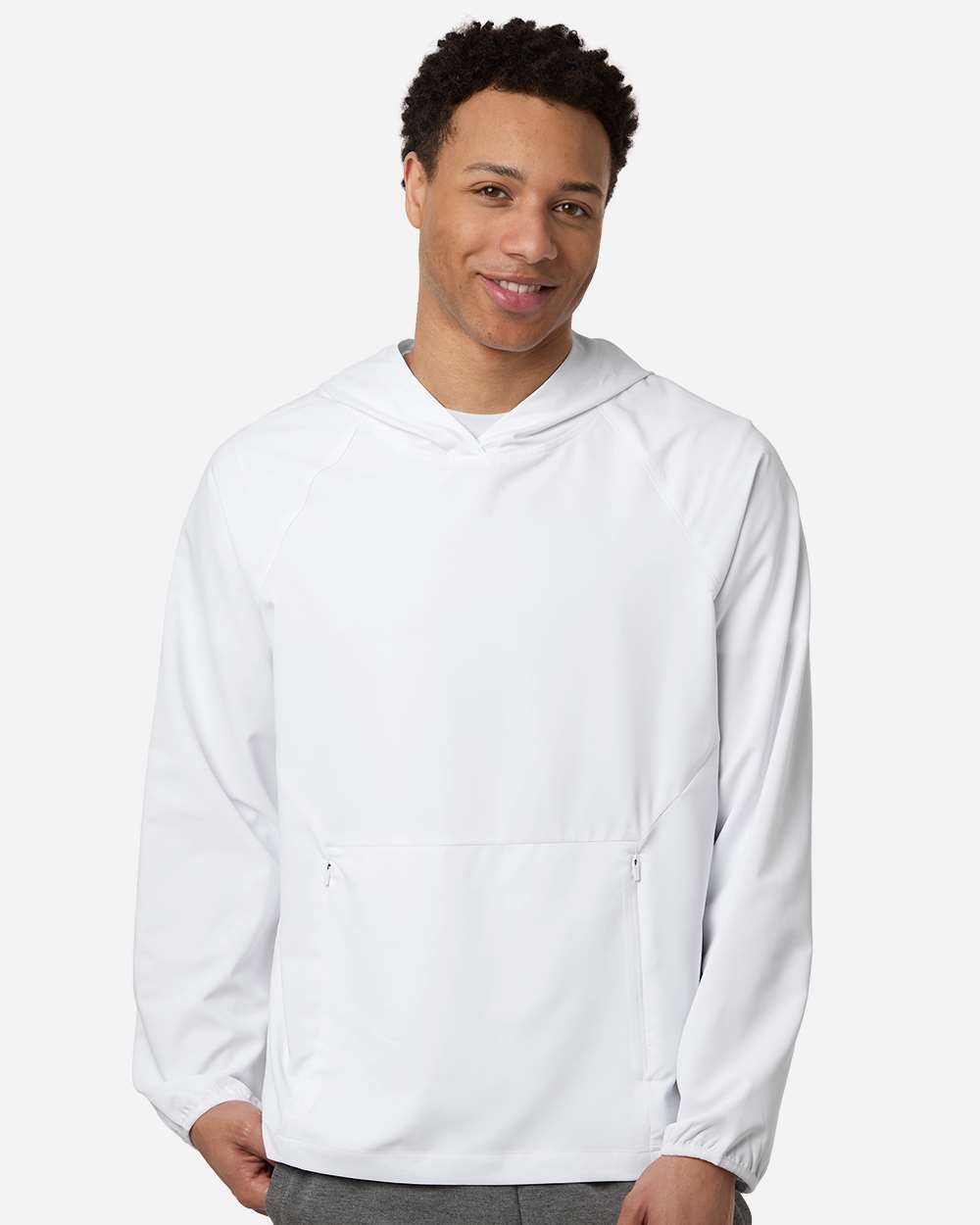 Core365 Ce520l Men’s Ultrauvp Shoreline Long Sleeve Hooded Pullover - White