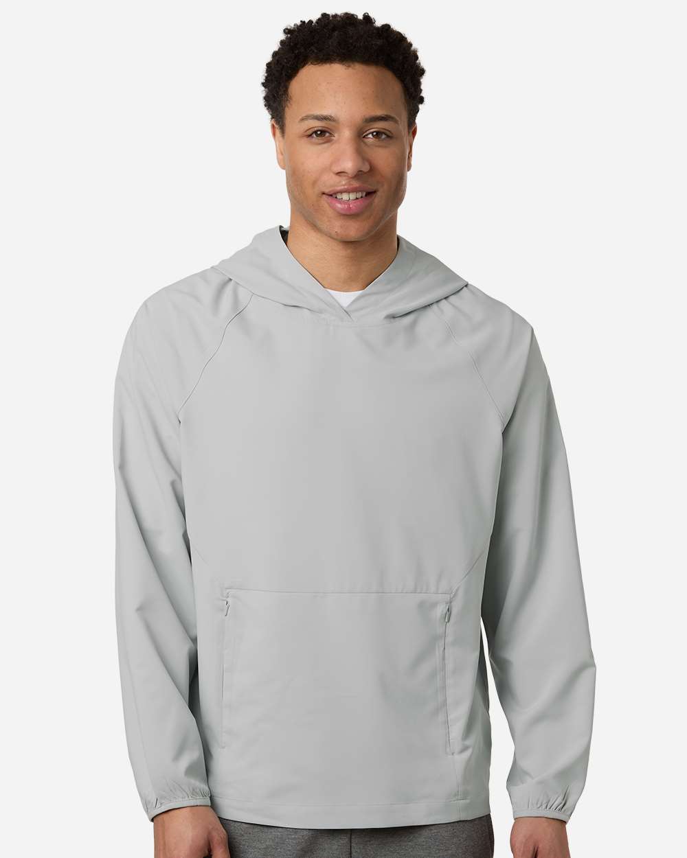 Core365 Ce520l Men’s Ultrauvp Shoreline Long Sleeve Hooded Pullover - Platinum