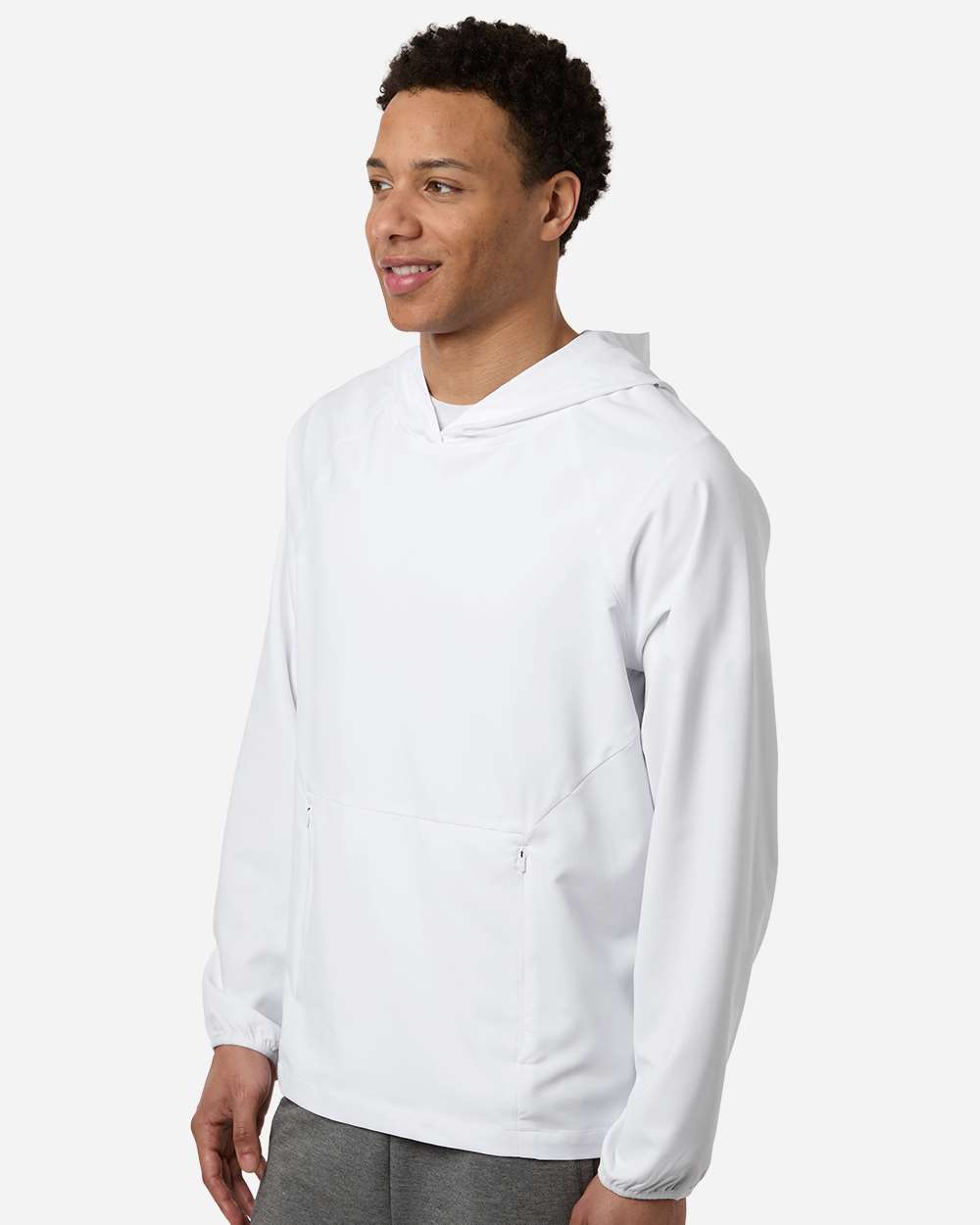 Core365 Ce520l Men’s Ultrauvp Shoreline Long Sleeve Hooded Pullover - White