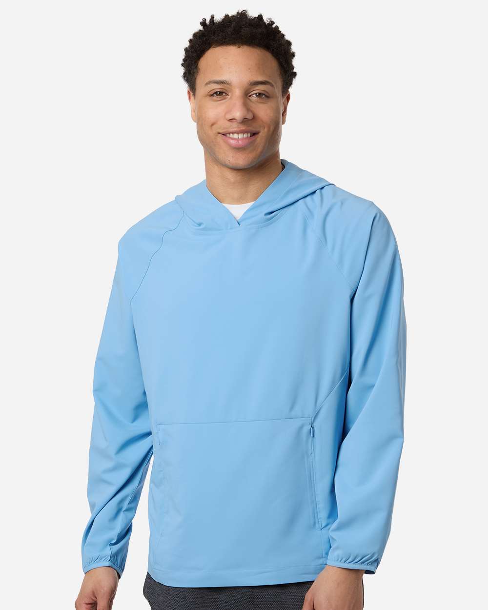 Core365 Ce520l Men’s Ultrauvp Shoreline Long Sleeve Hooded Pullover - Columbia Blue