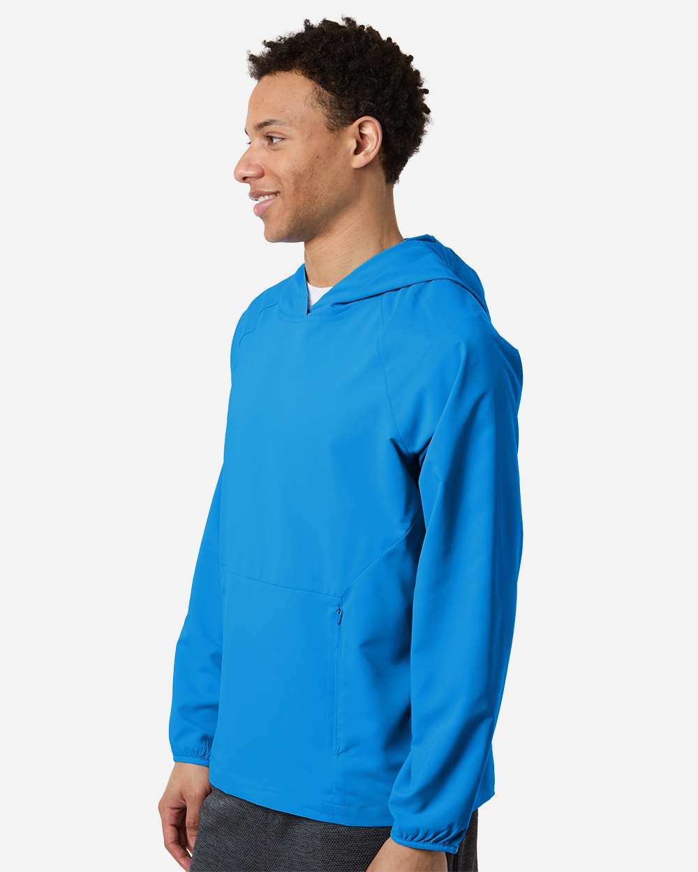 Core365 Ce520l Men’s Ultrauvp Shoreline Long Sleeve Hooded Pullover - Electric Blue