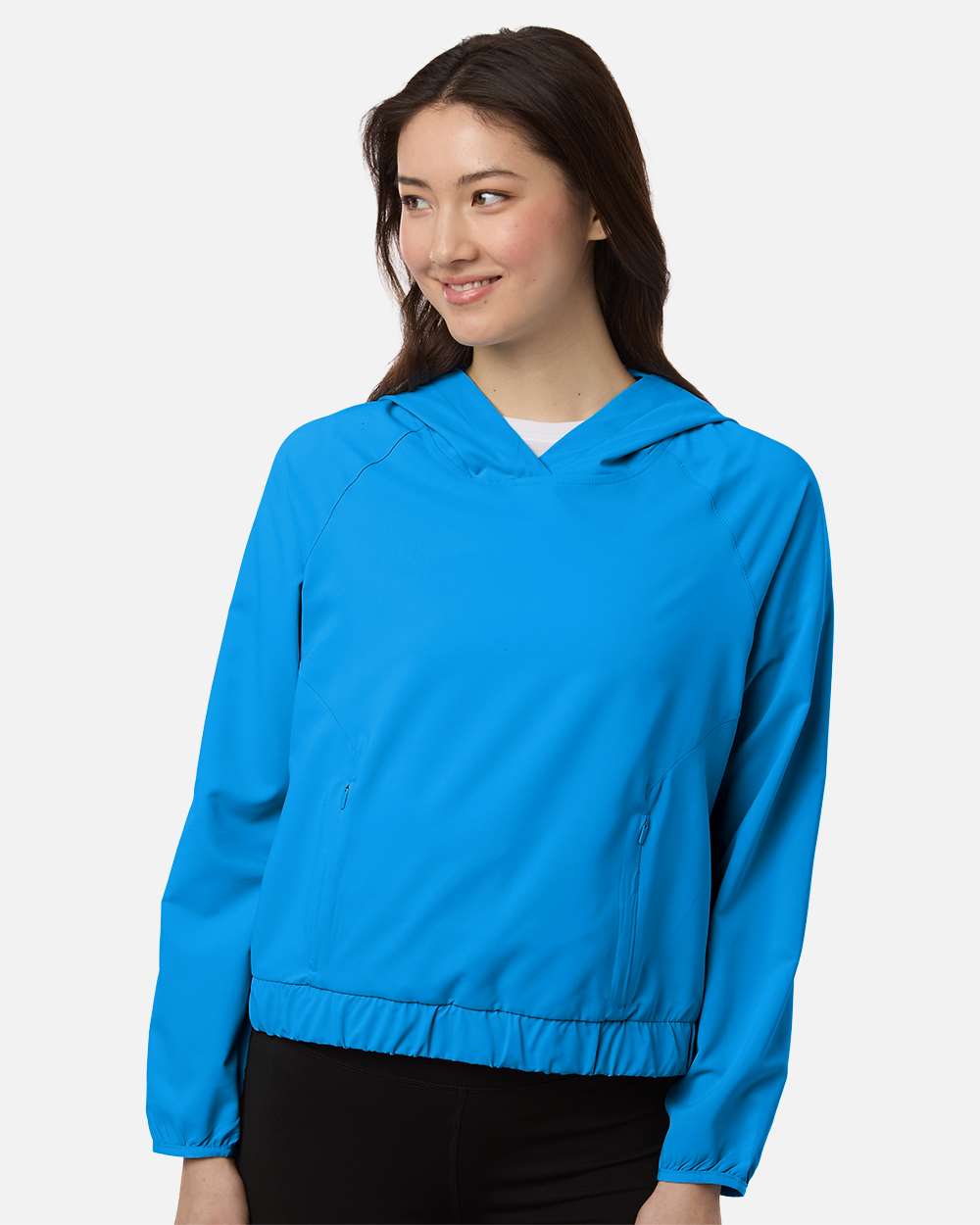 Core365 Ce520lw Women’s Ultrauvp Shoreline Long Sleeve Hooded Pullover - Electric Blue