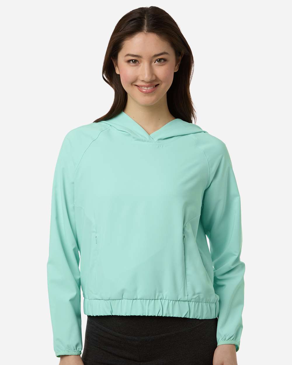 Core365 Ce520lw Women’s Ultrauvp Shoreline Long Sleeve Hooded Pullover - Sea Glass
