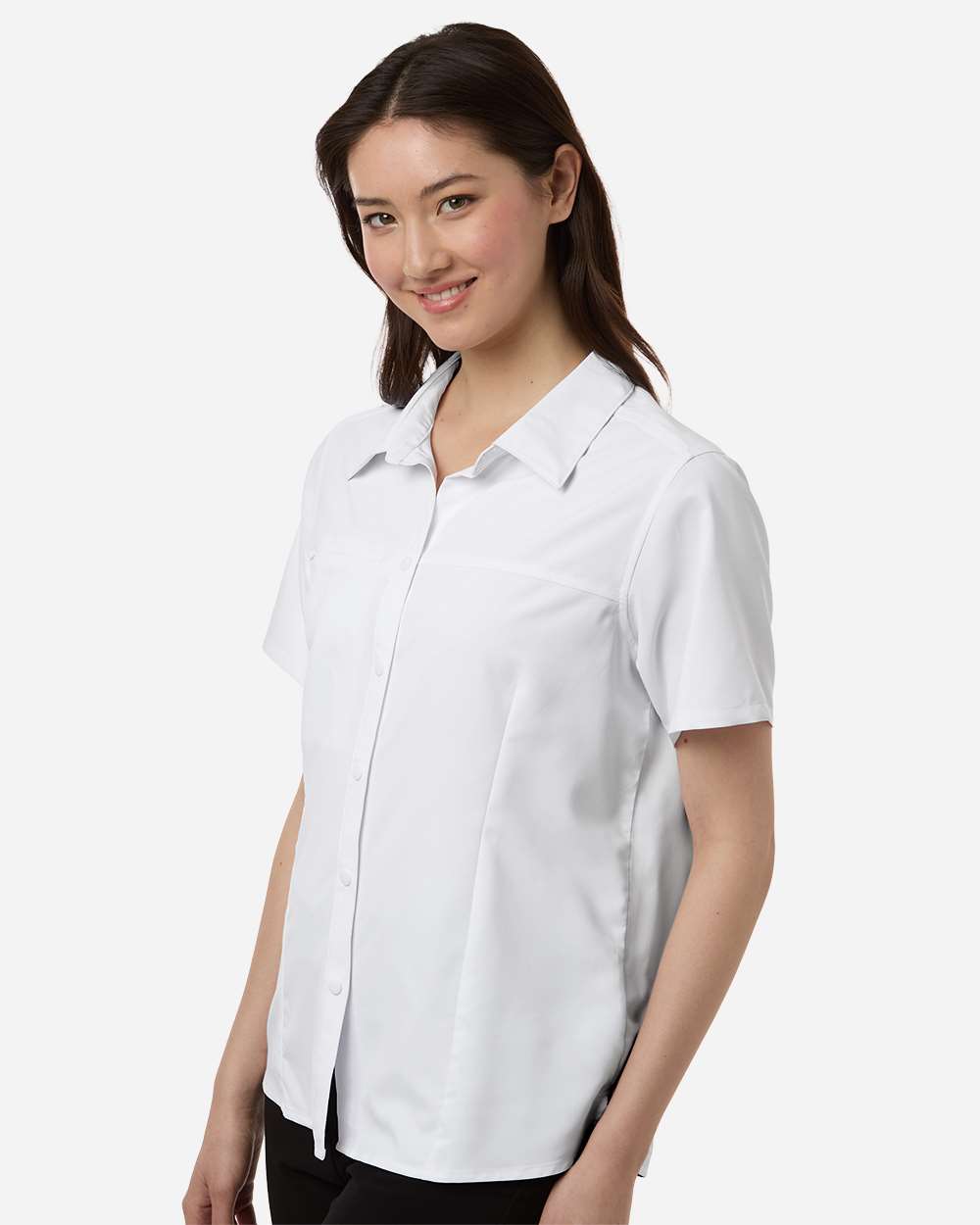 Core365 Ce520w Women’s Ultrauvp Shoreline Short Sleeve Staff Shirt - White