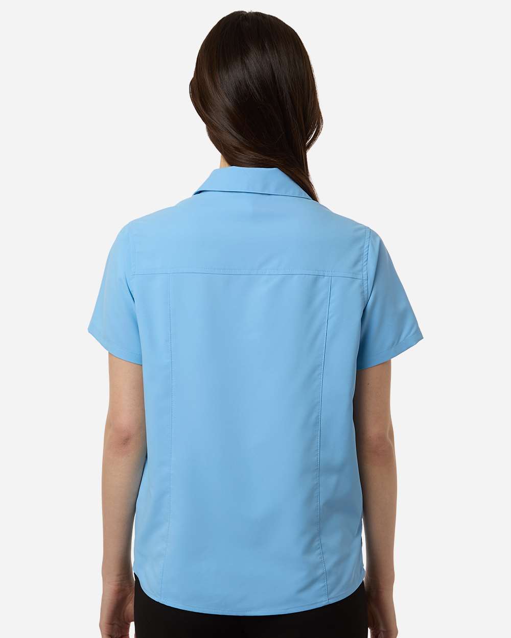 Core365 Ce520w Women’s Ultrauvp Shoreline Short Sleeve Staff Shirt - Columbia Blue