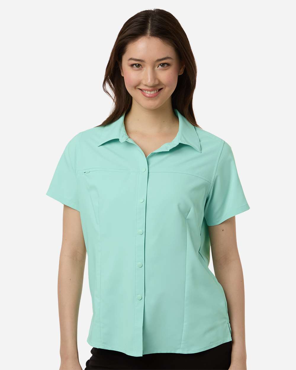 Core365 Ce520w Women’s Ultrauvp Shoreline Short Sleeve Staff Shirt - Sea Glass