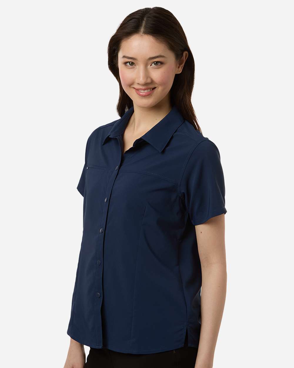 Core365 Ce520w Women’s Ultrauvp Shoreline Short Sleeve Staff Shirt - Classic Navy
