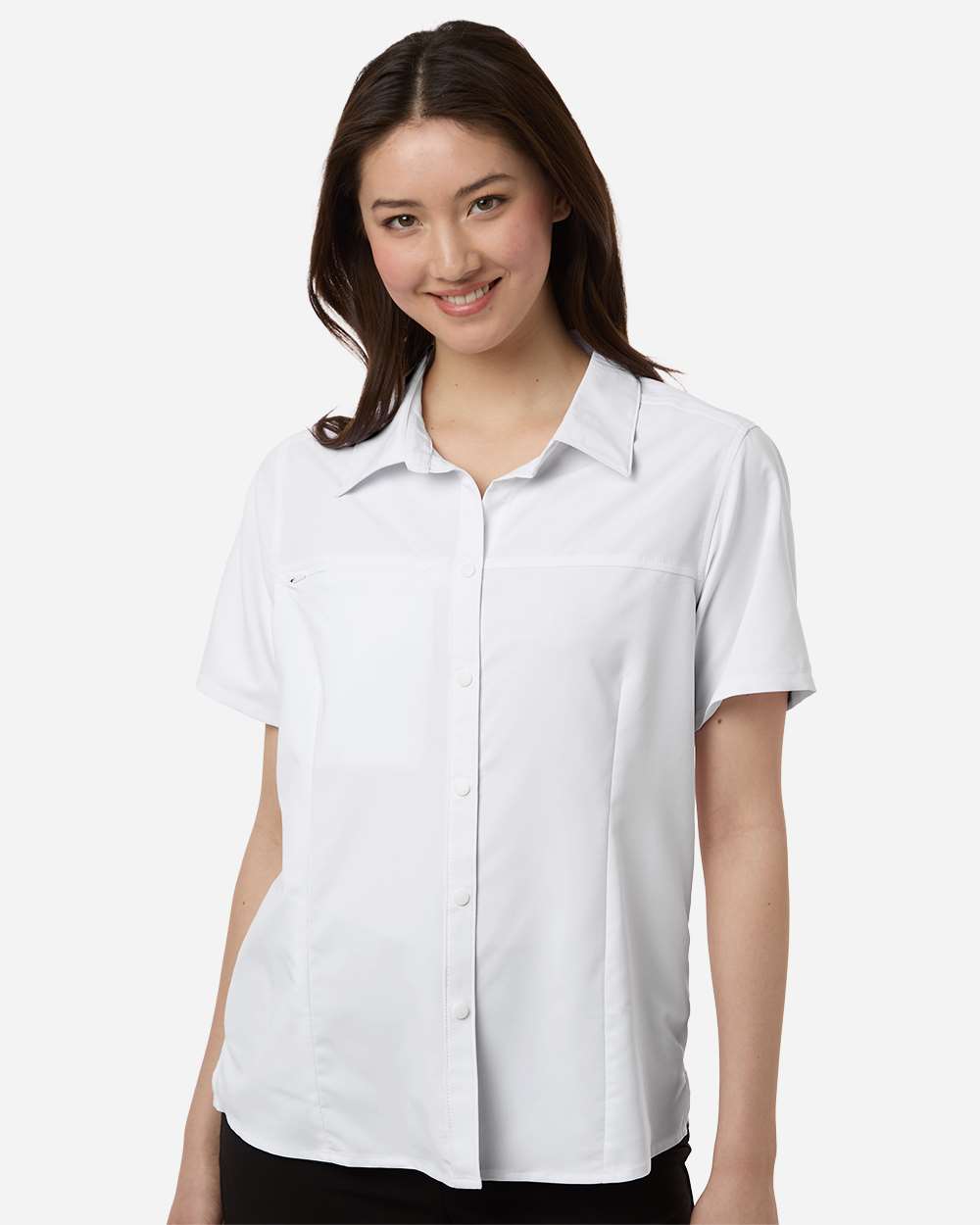 Core365 Ce520w Women’s Ultrauvp Shoreline Short Sleeve Staff Shirt - White