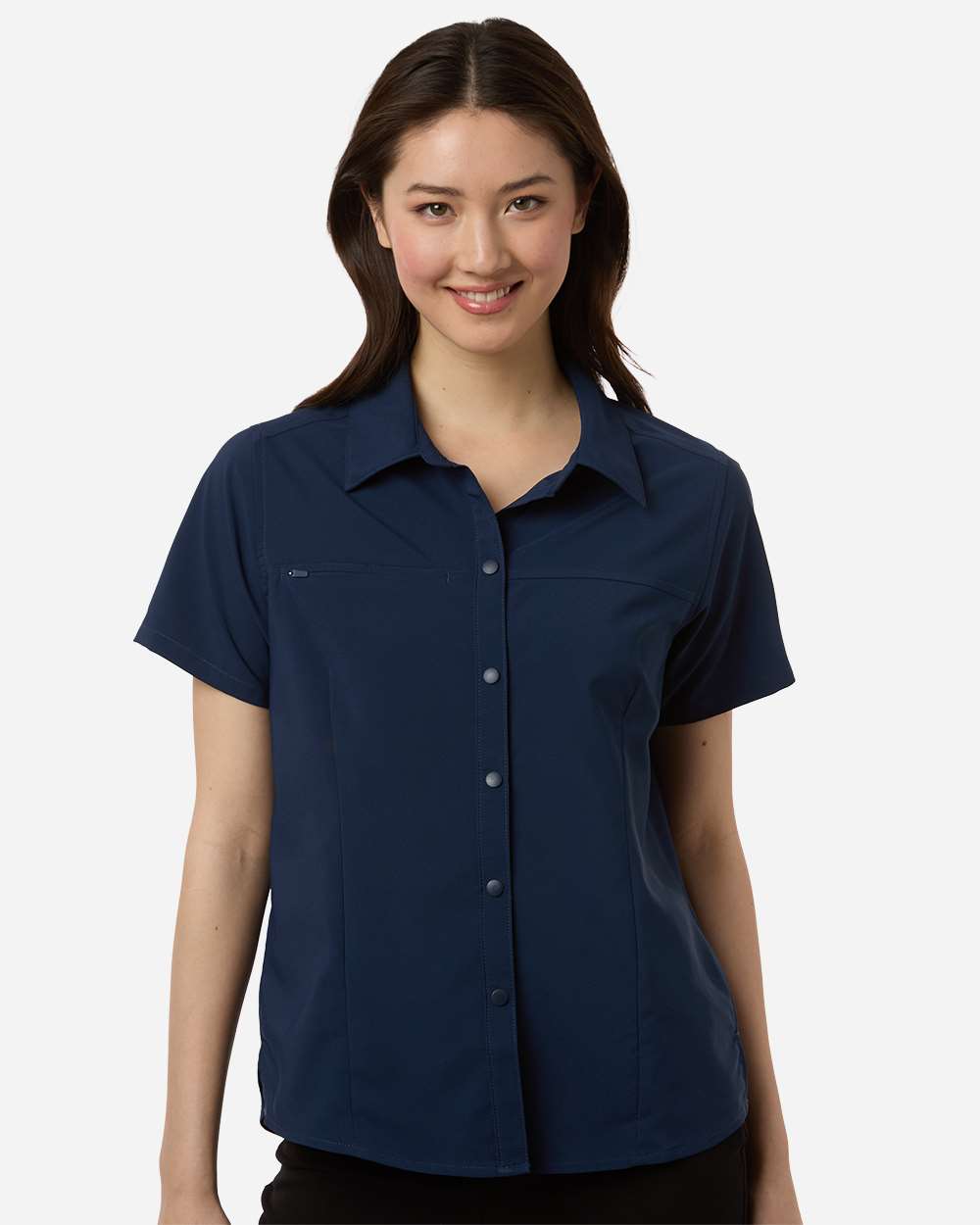 Core365 Ce520w Women’s Ultrauvp Shoreline Short Sleeve Staff Shirt - Classic Navy