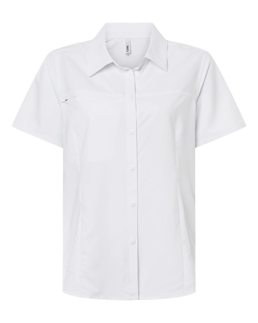 Core365 Ce520w Women’s Ultrauvp Shoreline Short Sleeve Staff Shirt - White