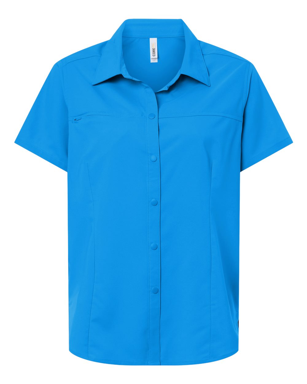Core365 Ce520w Women’s Ultrauvp Shoreline Short Sleeve Staff Shirt - Electric Blue