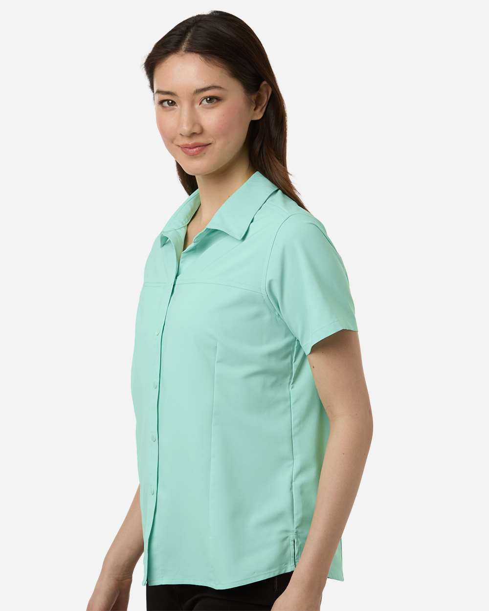 Core365 Ce520w Women’s Ultrauvp Shoreline Short Sleeve Staff Shirt - Sea Glass