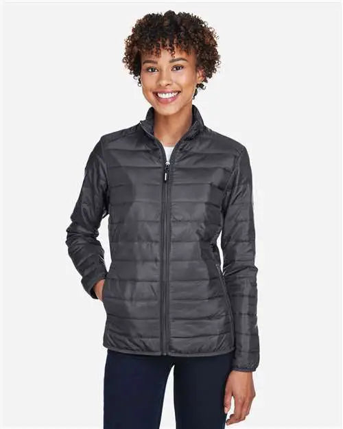 Core365 Ce700w Women’s Prevail Packable Puffer Jacket - Carbon - Dark Gray / Xs