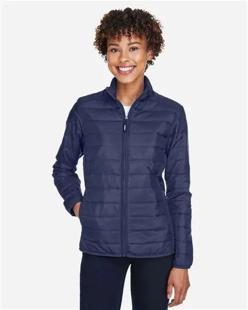 Core365 Ce700w Women’s Prevail Packable Puffer Jacket - Classic Navy - Xs