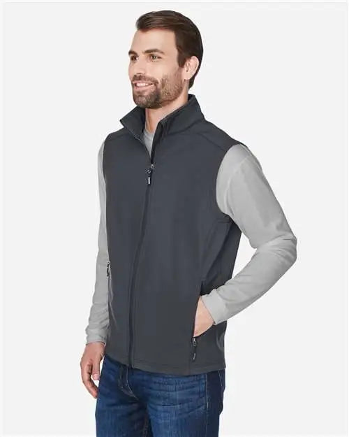 Core365 Ce701 Men’s Cruise Two-layer Fleece Bonded Soft Shell Vest - Carbon