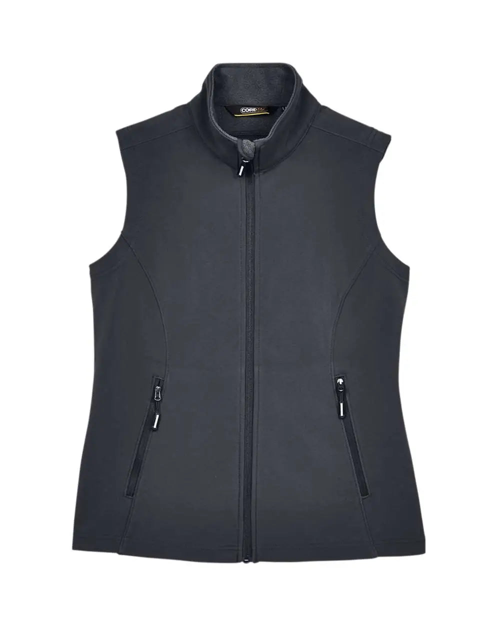 Core365 Ce701w Women’s Cruise Two-layer Fleece Bonded Soft Shell Vest - Carbon - Dark Gray / Xs
