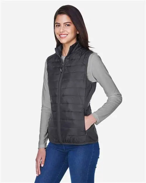 Core365 Ce702w Women’s Prevail Packable Puffer Vest - Carbon